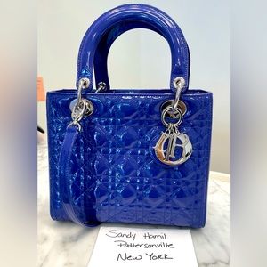 ❌❌SOLD❌❌Lady Dior Medium patent leather bag with strap